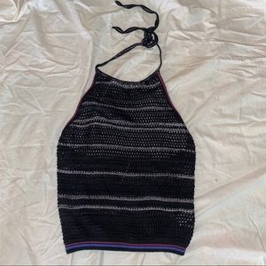 Free people knit halter striped NWOT